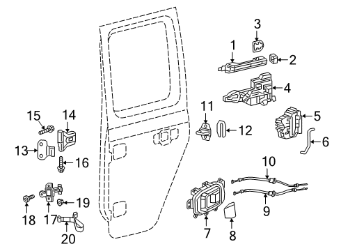 2021 Jeep Gladiator EXTERIOR DOOR Diagram for 6ZA09RUAAB