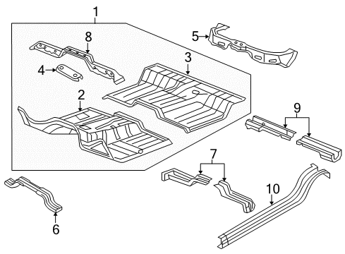 2016 Ram 1500 C/MEMBER-FRONT SEAT RETENTION Diagram for 55372357AC