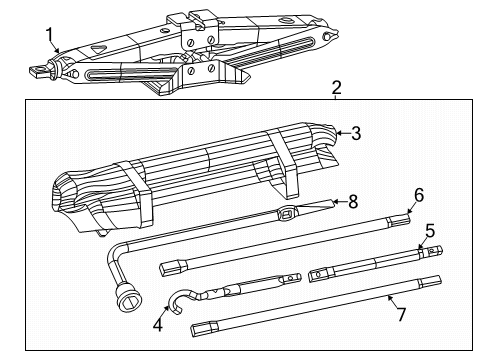 2022 Ram 1500 Jack & Components Diagram 1