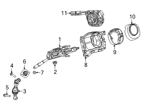 2022 Ram 1500 HEX NUT-CONED WASHER Diagram for 6504076