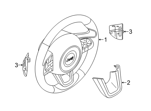 2023 Jeep Renegade WHEEL-STEERING Diagram for 7LW60LXFAA