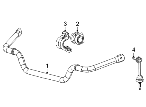 2023 Jeep Wagoneer L Stabilizer Bar & Components - Front Diagram 2