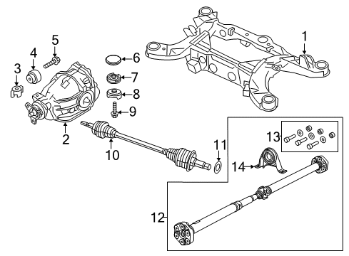 2021 Chrysler 300 Axle & Differential - Rear Diagram