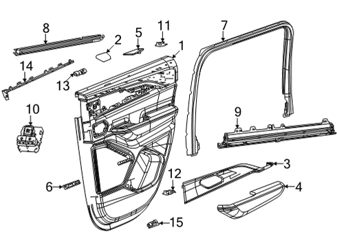 2021 Jeep Grand Cherokee L DOOR WINDOW OPENING Diagram for 6XN34TX7AD