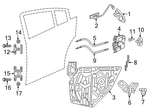 2023 Dodge Charger Lock & Hardware Diagram 2