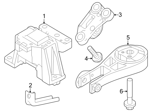 2024 Dodge Hornet ISOLATOR-Engine Mount Diagram for 68472529AA