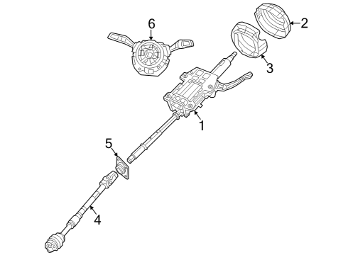 2022 Jeep Gladiator Steering Column & Wheel, Steering Gear & Linkage Diagram 2