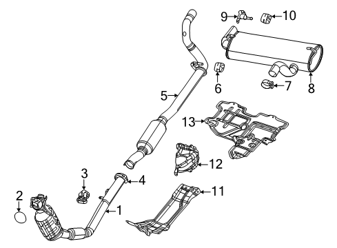 2024 Jeep Wrangler TURBOCHARGER TO CATALYTIC C Diagram for 68381406AC