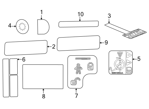 2022 Jeep Grand Cherokee Information Labels Diagram