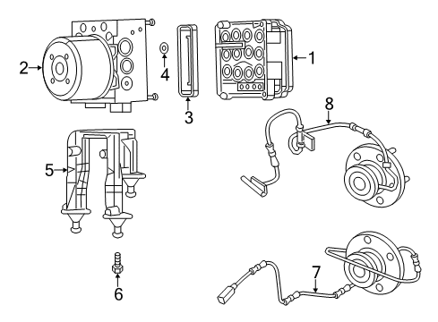 2023 Dodge Charger ABS Components Diagram