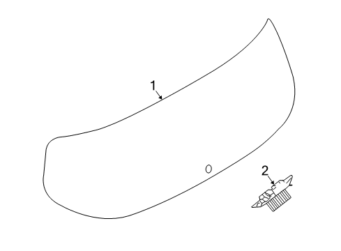 2023 Jeep Compass Glass - Lift Gate Diagram