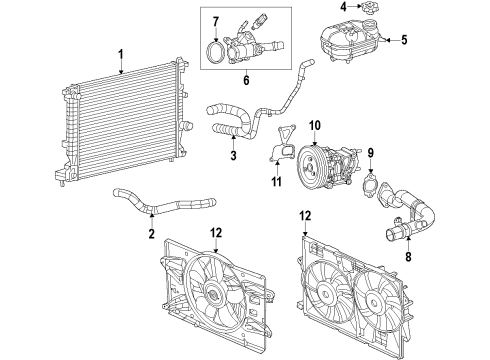 2022 Jeep Cherokee Cooling System, Radiator, Water Pump, Cooling Fan Diagram 5