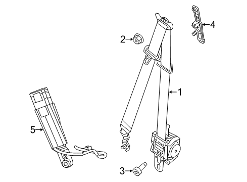 2019 Dodge Durango BELT ASSY-FRONT OUTER Diagram for 6JW83DX9AF