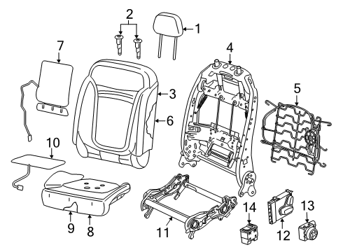 Seat Back-Seat Back Diagram for 68418832AA