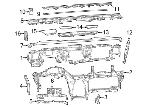 2024 Jeep Wrangler Cluster & Switches, Instrument Panel Diagram 2