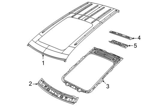 2022 Jeep Grand Cherokee L Roof & Components Diagram 3