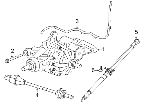 2023 Jeep Compass Axle & Differential - Rear Diagram