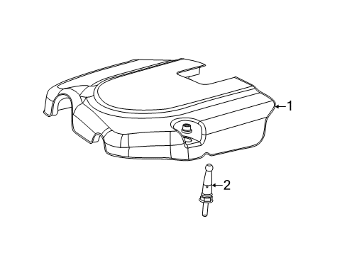 2022 Jeep Grand Cherokee WK Engine Appearance Cover Diagram