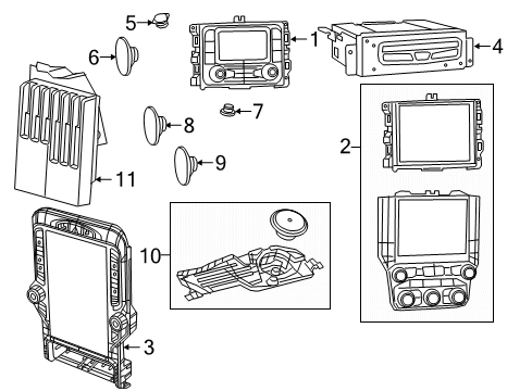 2022 Ram 3500 RADIO-MULTI MEDIA Diagram for 68467282AE