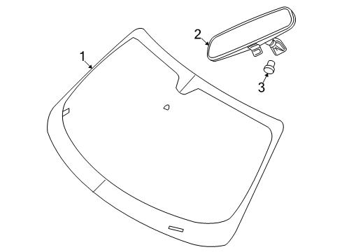 2023 Dodge Challenger Glass - Windshield Diagram