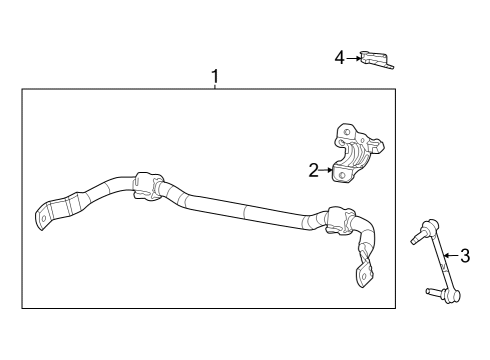 2024 Jeep Grand Cherokee Stabilizer Bar & Components - Front Diagram 1