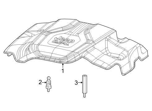 2024 Jeep Grand Cherokee Engine Appearance Cover Diagram 3