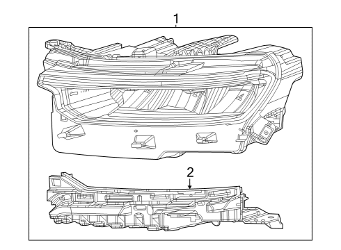 2022 Jeep Grand Cherokee Headlamp Components Diagram 1