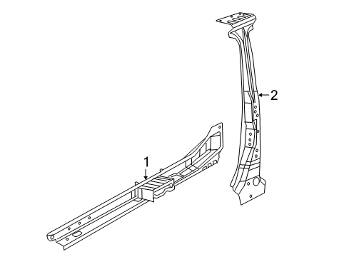 2023 Jeep Renegade Center Pillar & Rocker Diagram