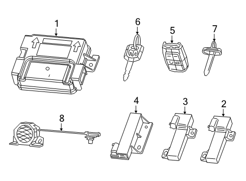 2019 Ram 2500 TRANSMITT-INTEGRATED KEY FOB Diagram for 68575426AA