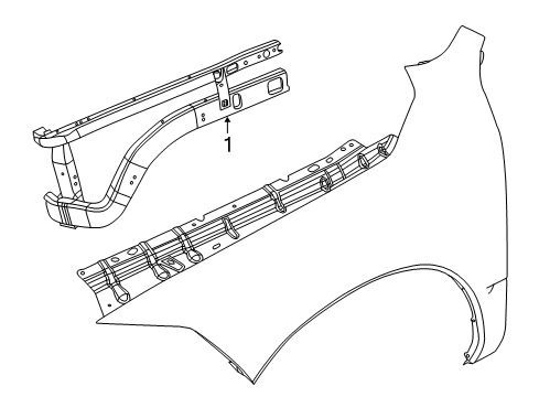 2022 Ram 1500 Classic Inner Components - Fender Diagram