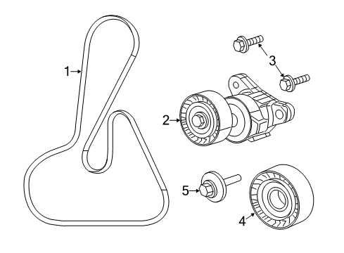 2021 Jeep Renegade Belts & Pulleys Diagram 2