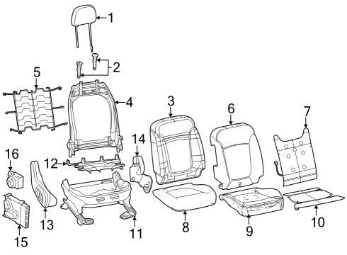 2024 Dodge Hornet COVER-FRONT SEAT BACK Diagram for 7RE74U0EAA