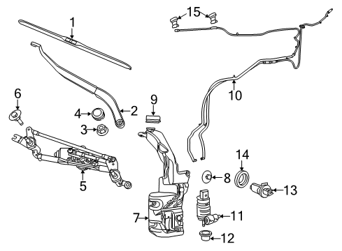 2022 Jeep Cherokee Wipers Diagram 2