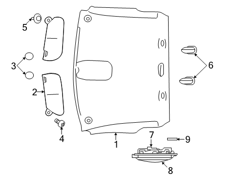 2021 Ram 1500 Classic Interior Trim - Cab Diagram 4