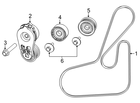 2022 Jeep Cherokee Belts & Pulleys Diagram 3