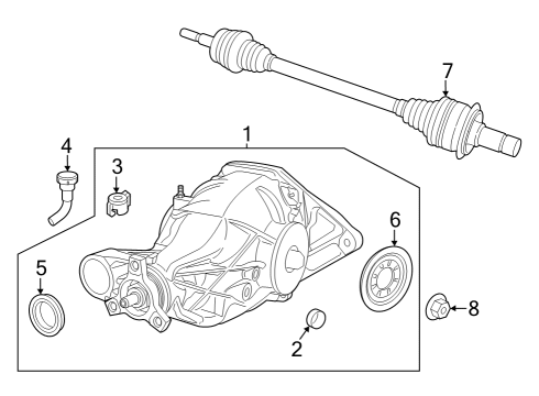 2022 Jeep Grand Cherokee WK Axle Housing - Rear Diagram 2