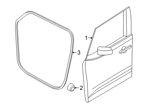 2022 Jeep Renegade Door & Components Diagram 1