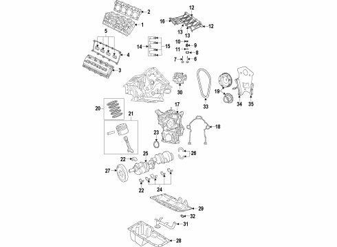 2014 Ram 3500 GSKT KIT-ENGINE Diagram for 68223390AC