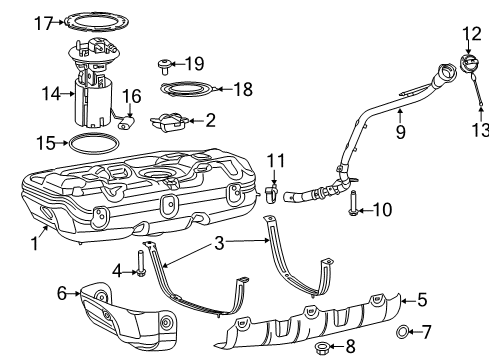 2021 Ram ProMaster City Fuel System Components Diagram