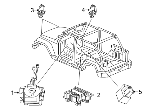 2022 Jeep Gladiator OCCUPANT RESTRAINT Diagram for 68526688AA