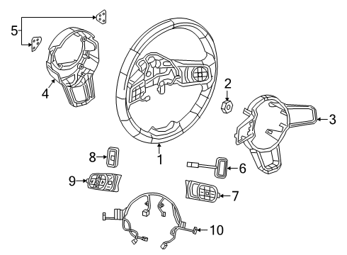 2023 Jeep Gladiator Wheel-Steering Diagram for 7DS43TX7AA