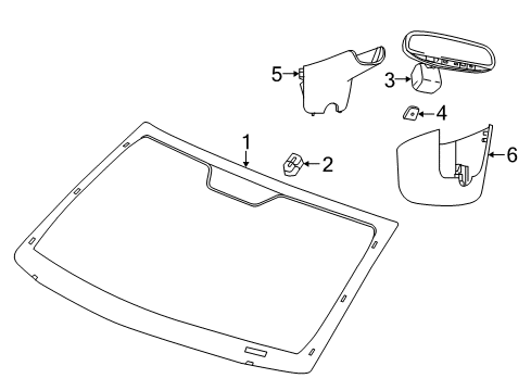 2017 Jeep Grand Cherokee WINDSHIEL Diagram for 55112845AE