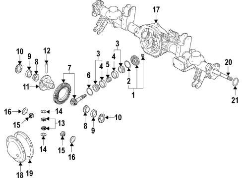 2021 Ram 2500 REAR COMPLETE Diagram for 68295630AF