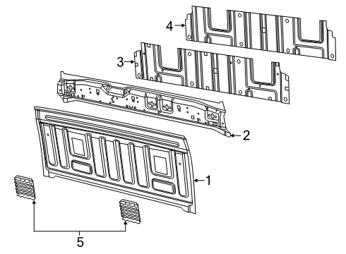 2021 Ram 2500 PANEL-CAB BACK Diagram for 68525516AA