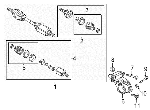 2021 Jeep Renegade Drive Axles - Front Diagram 2