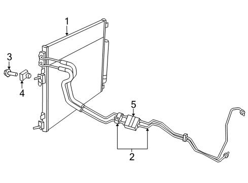 2015 Dodge Challenger TRANSMISSION OIL COOLER Diagram for 55111280AG