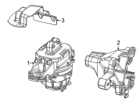 2022 Jeep Grand Cherokee L Engine & Trans Mounting Diagram 2