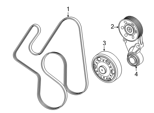 2022 Ram 2500 Belts & Pulleys Diagram 2