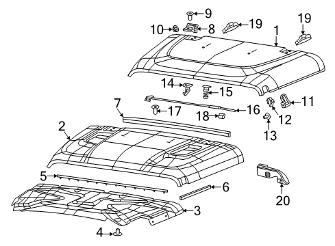 2020 Jeep Wrangler HOOD Diagram for 68281884AD