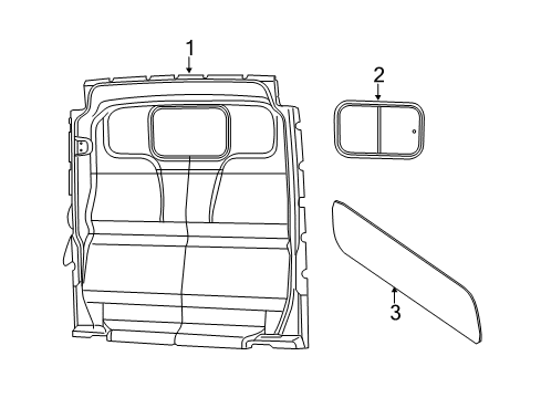 2023 Ram ProMaster 1500 Partition Panel Diagram